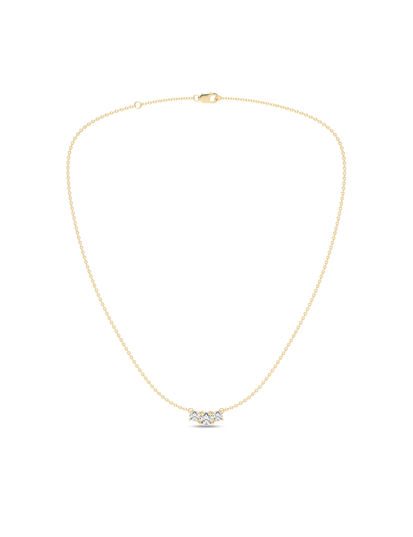 Atmos 3-Stone Diamond Necklace yellow gold