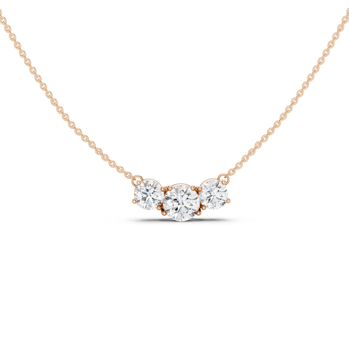 3-Stone Diamond Necklace