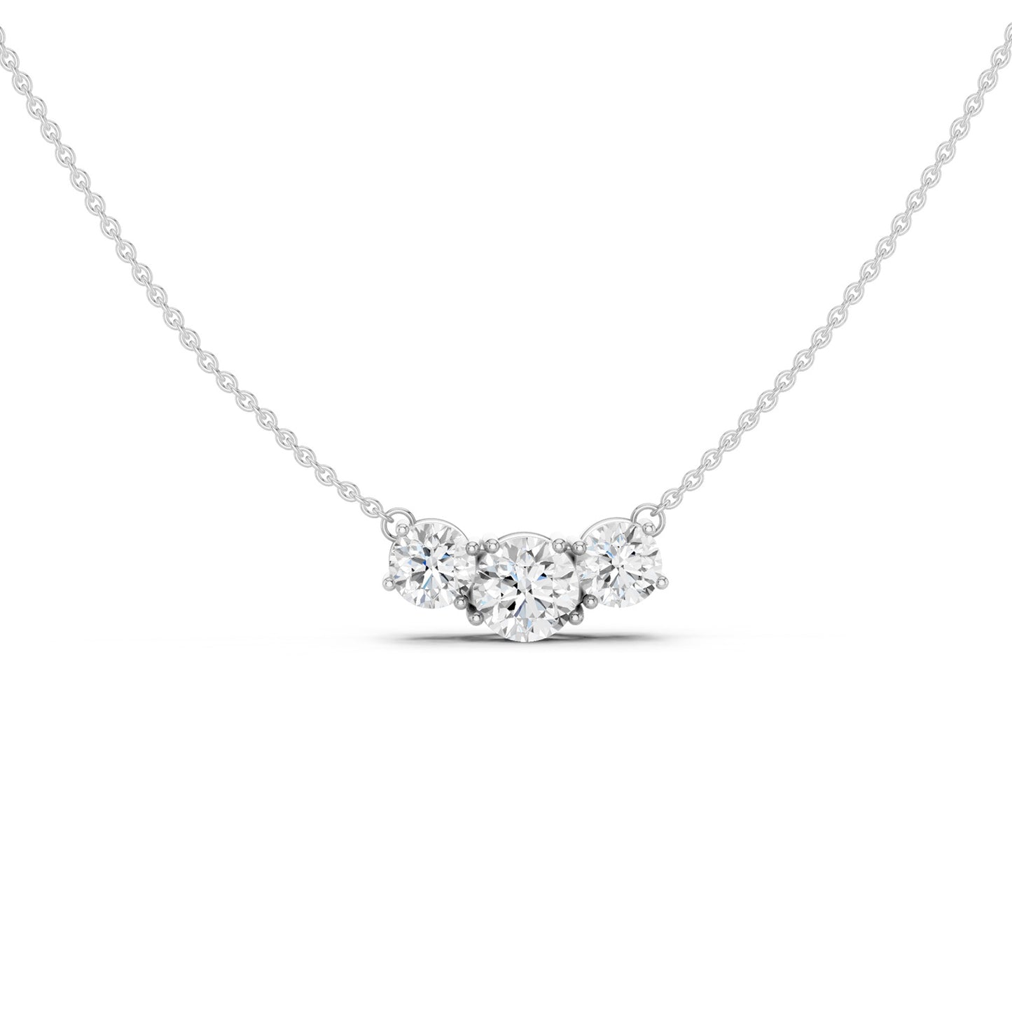 3-Stone Diamond Necklace
