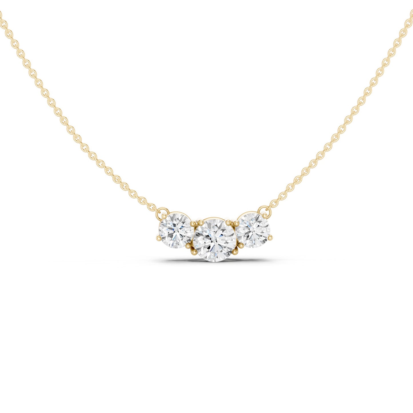 3-Stone Diamond Necklace
