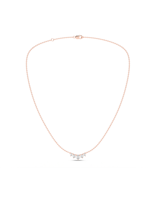 Atmos 5-Stone Diamond Necklace rose gold