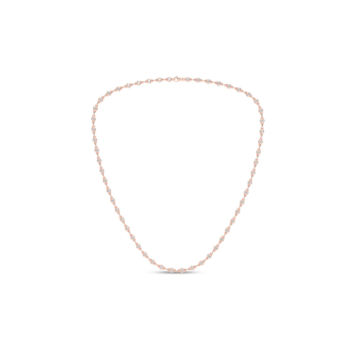 Bezel Set Diamond Tennis Necklace