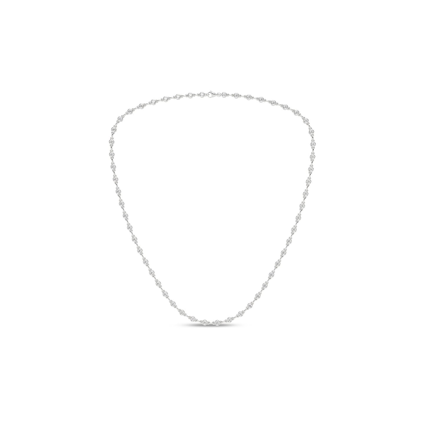 Bezel Set Diamond Tennis Necklace