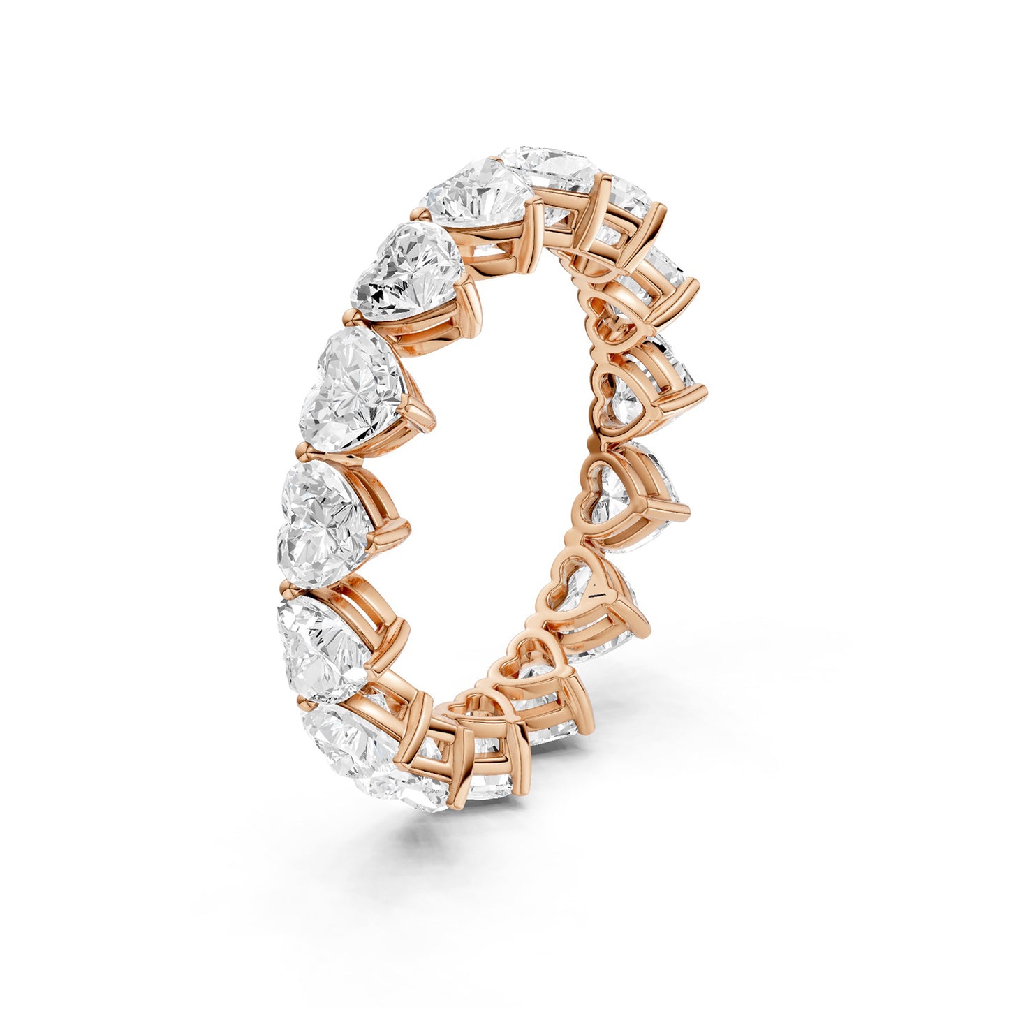 Vertical Heart Eternity Band