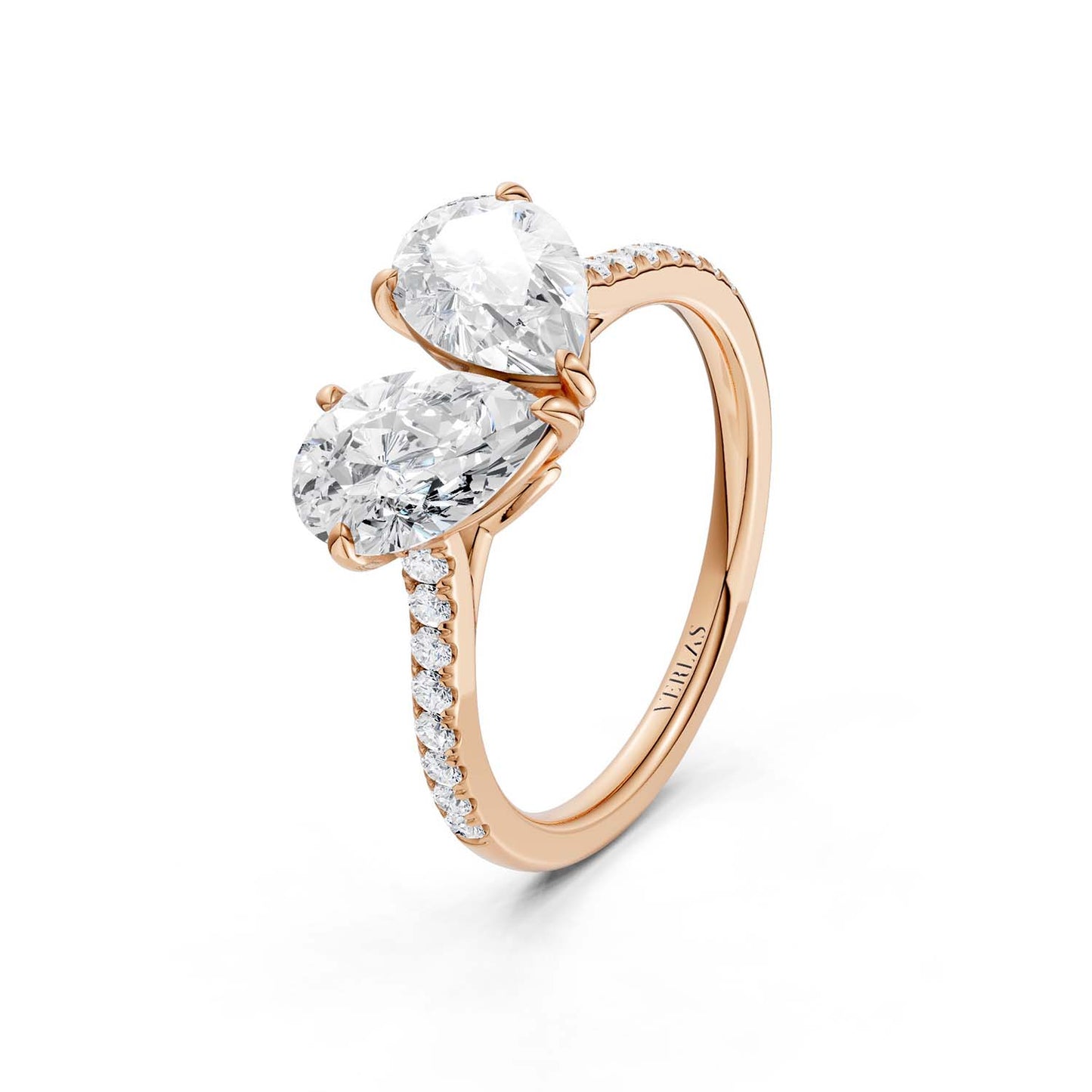 Double Pear Diamond Ring