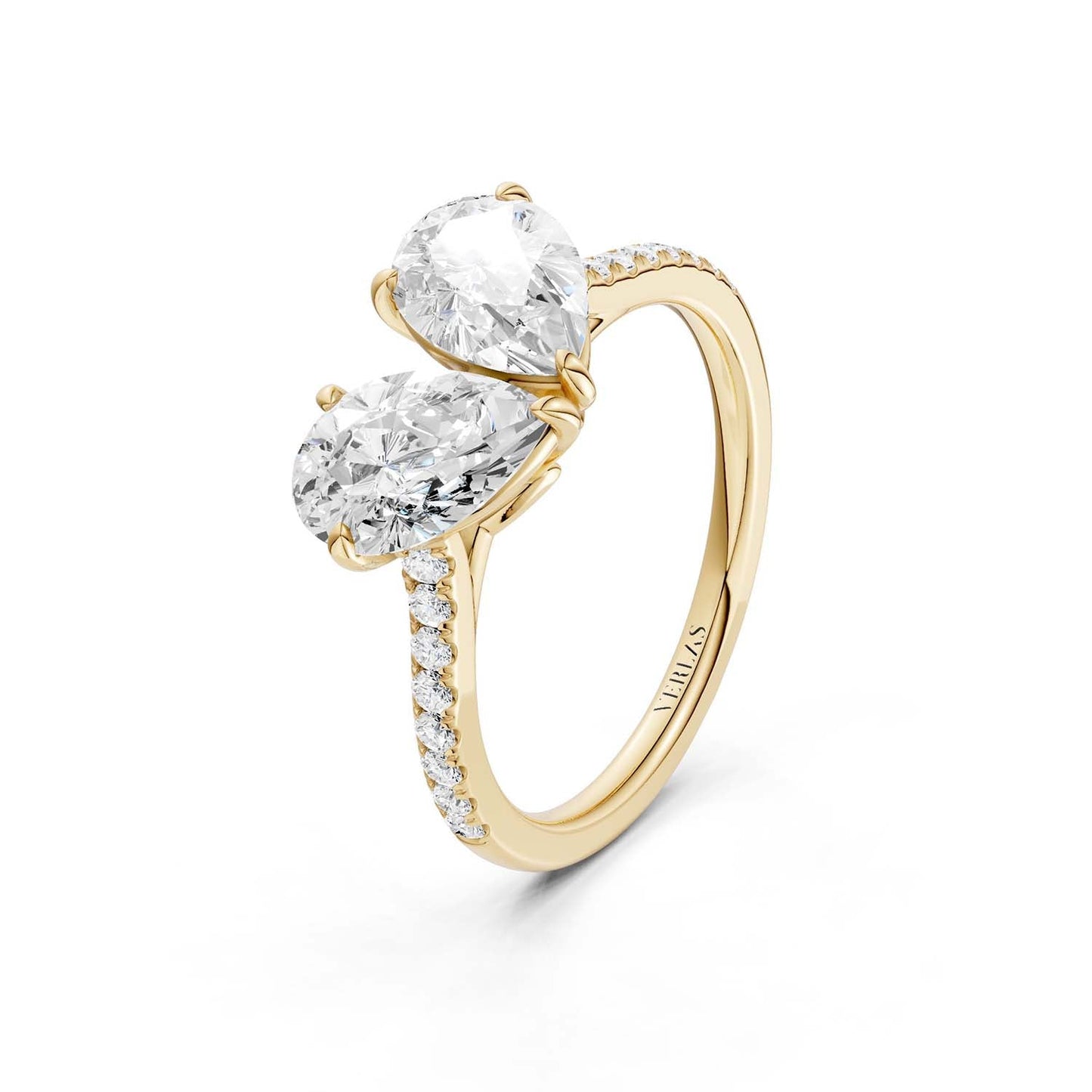 Double Pear Diamond Ring