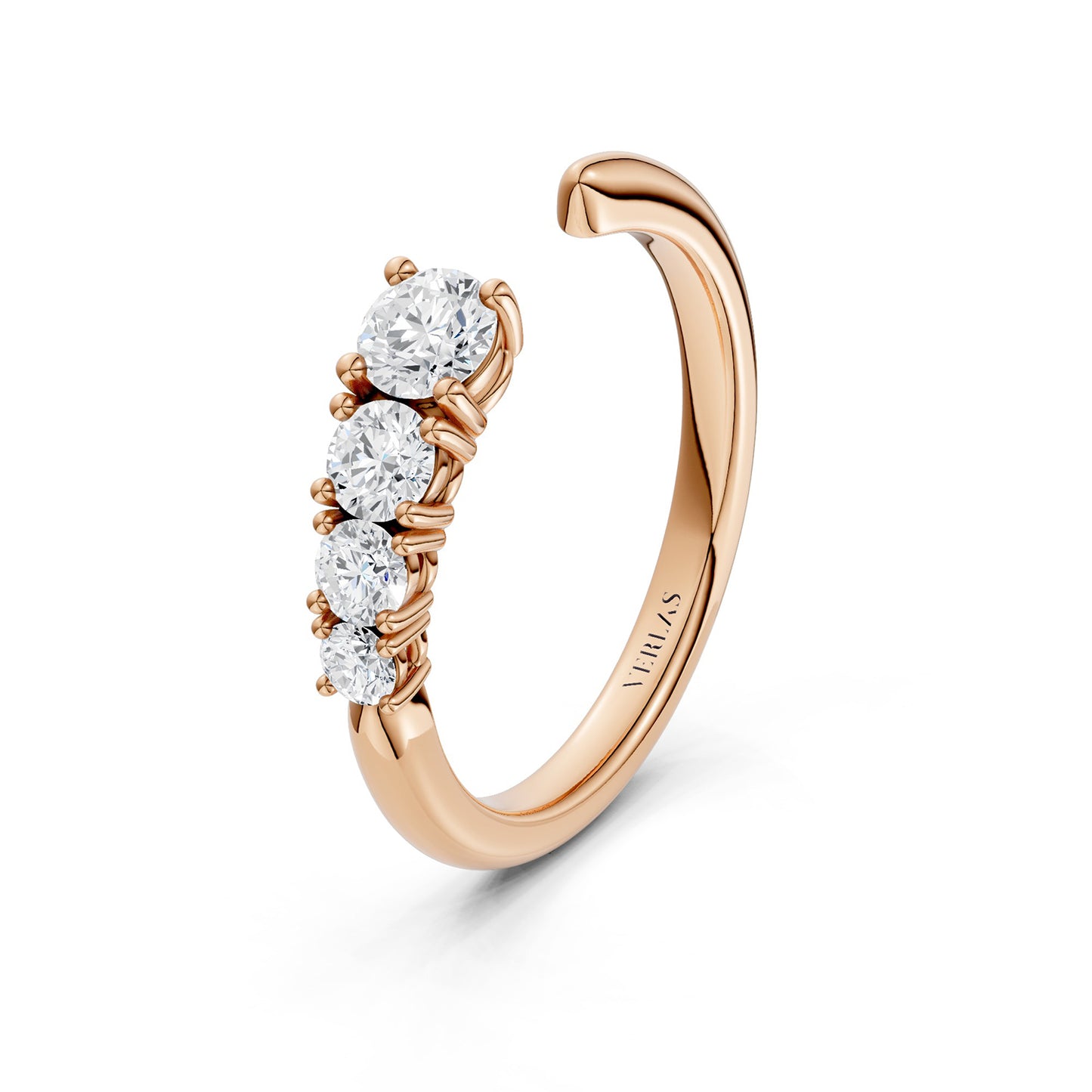 Round Crescendo Open Ring