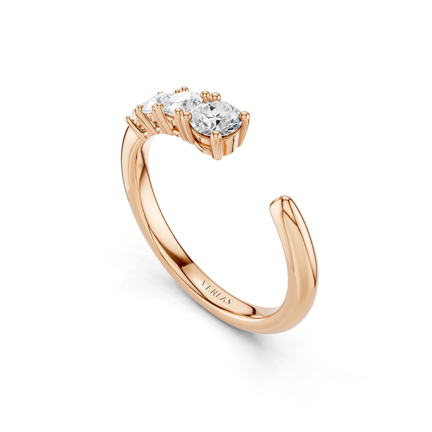 Round Crescendo Open Ring