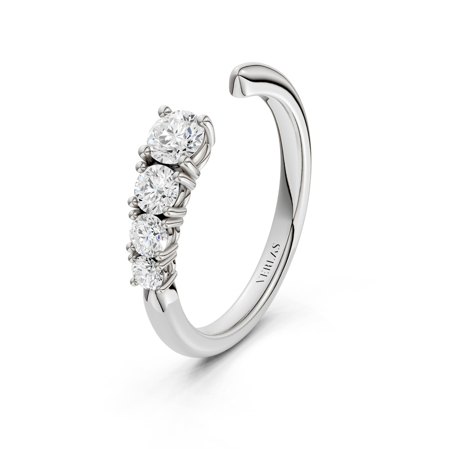 Round Crescendo Open Ring