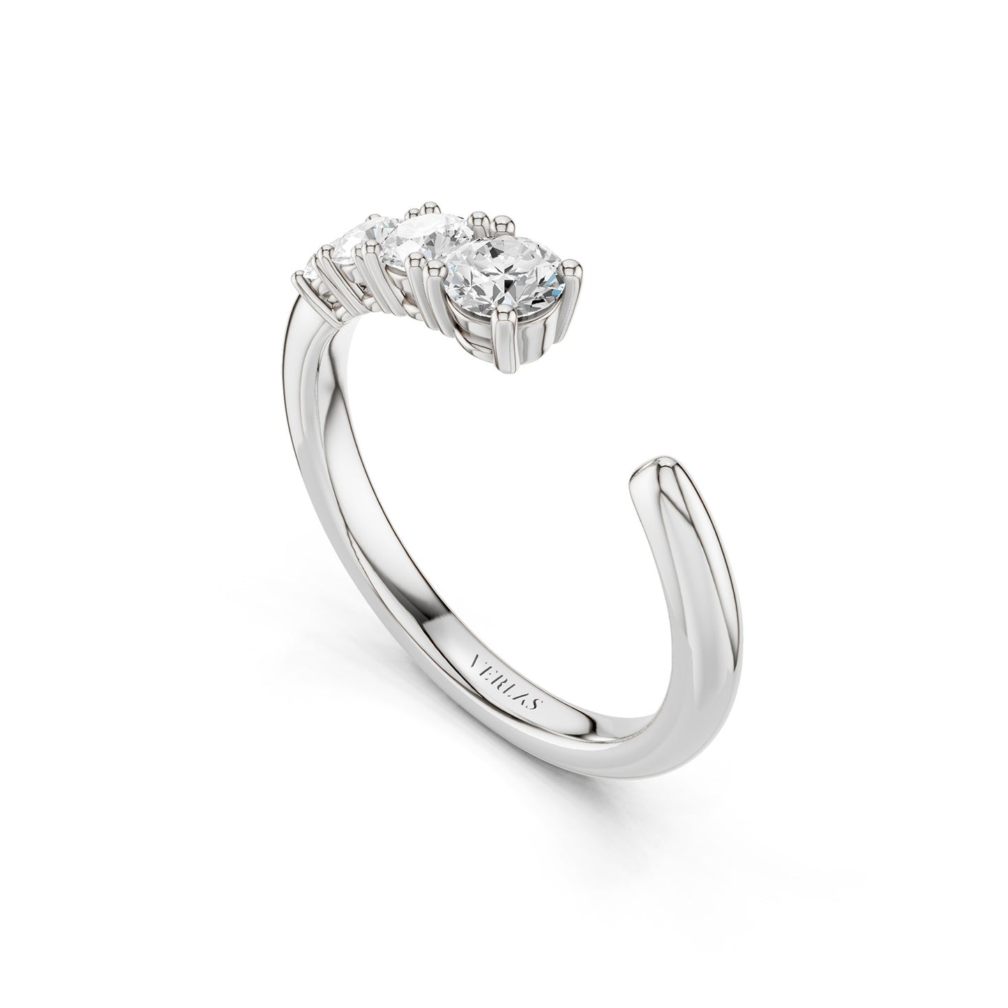 Round Crescendo Open Ring