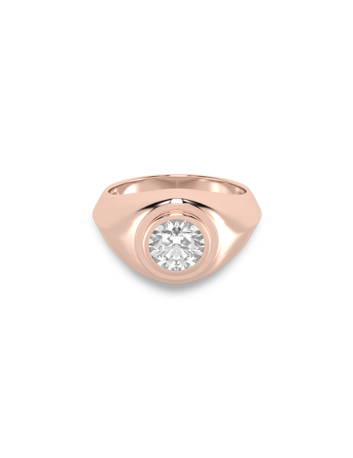 Atmos Round Diamond Ring rose gold