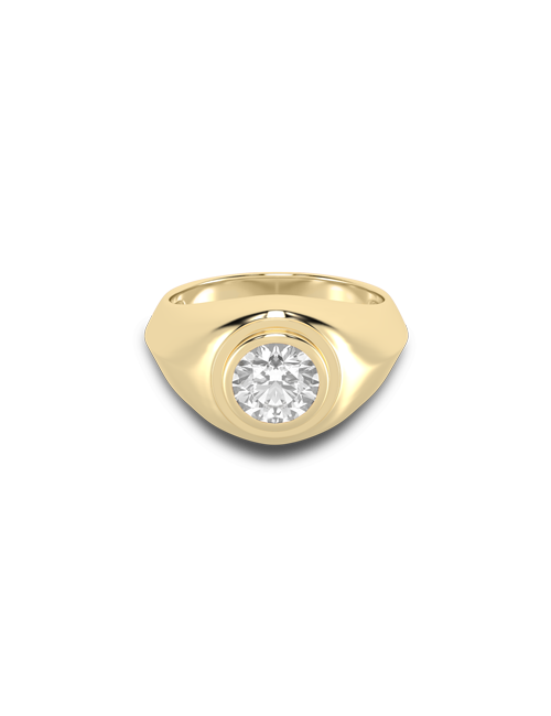 Atmos Round Diamond Ring yellow gold