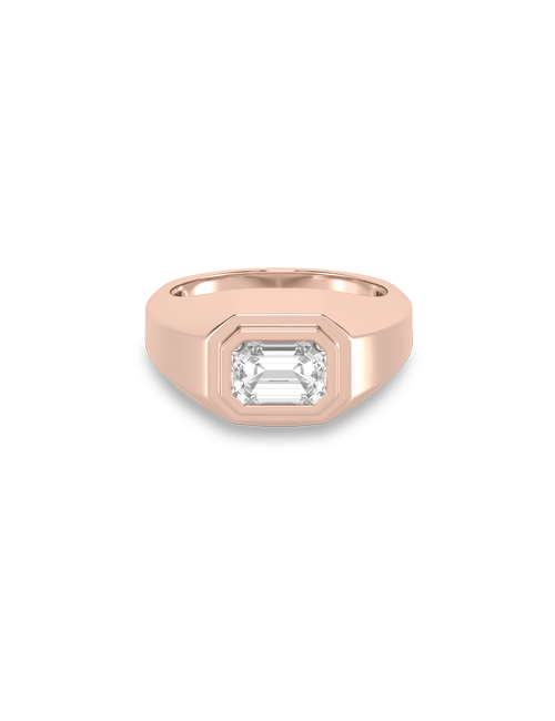 Atmos Emerald Diamond Ring rose gold