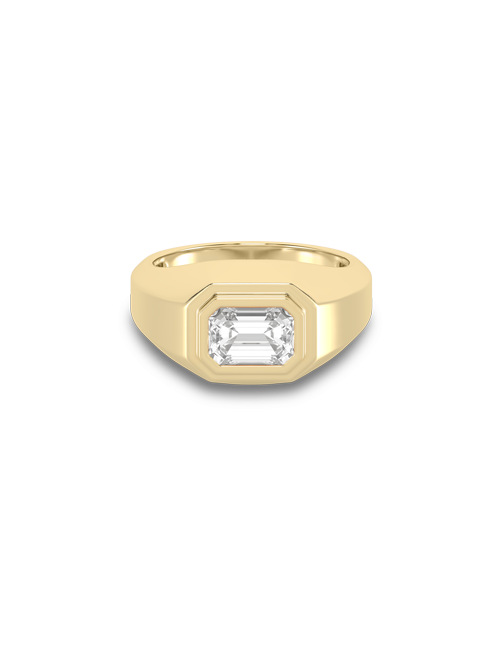 Atmos Emerald Diamond Ring yellow gold
