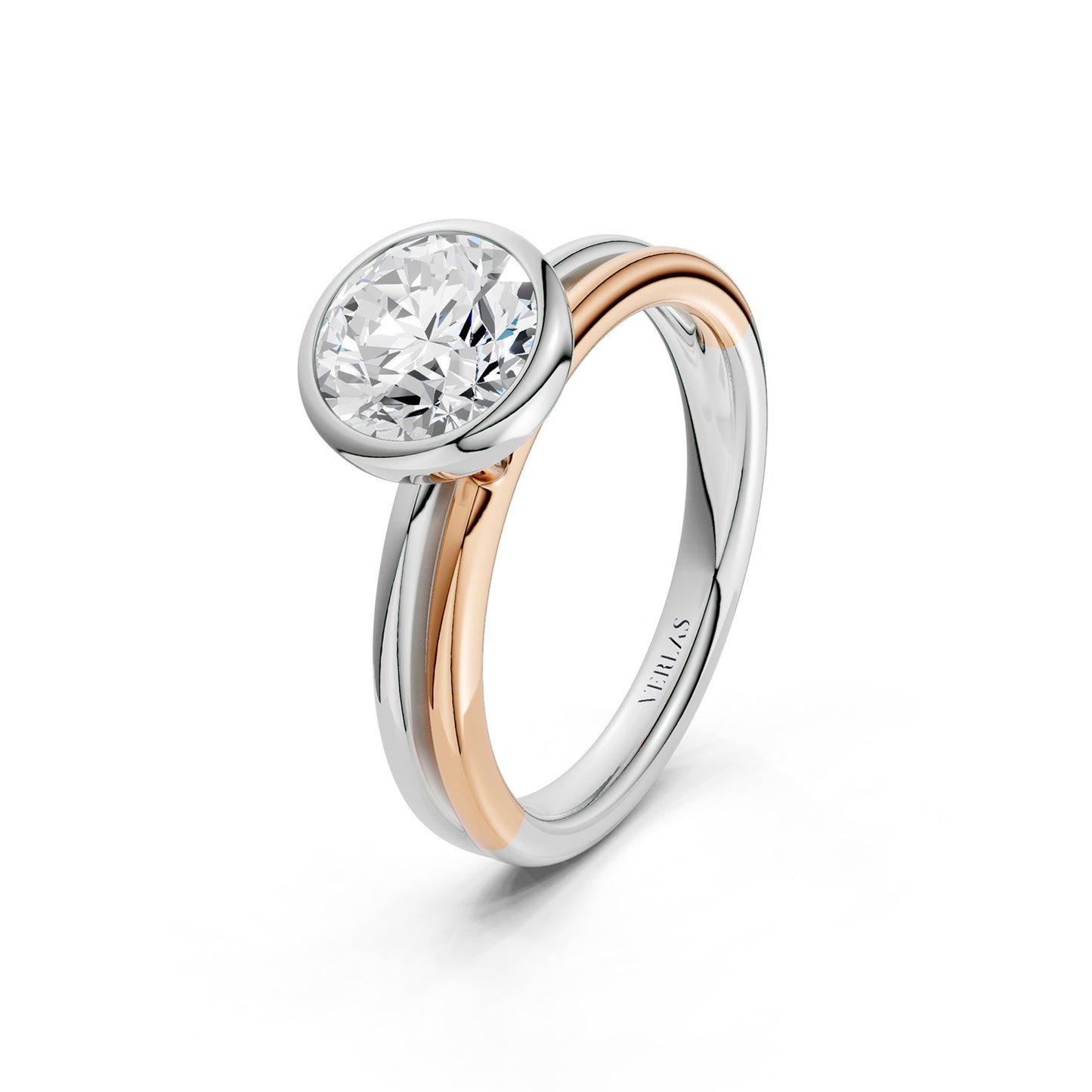 Coupled Round Bezel Ring