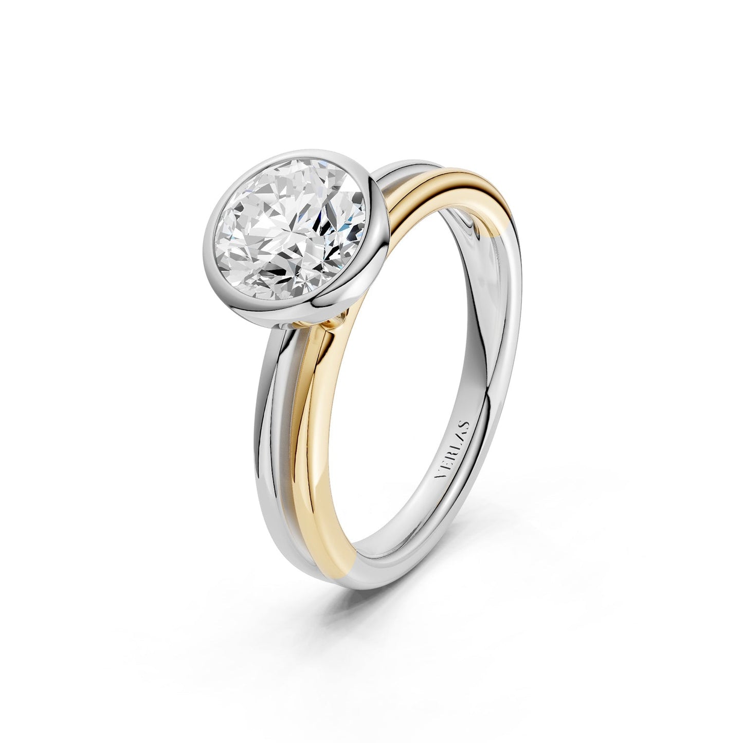 Coupled Round Bezel Ring