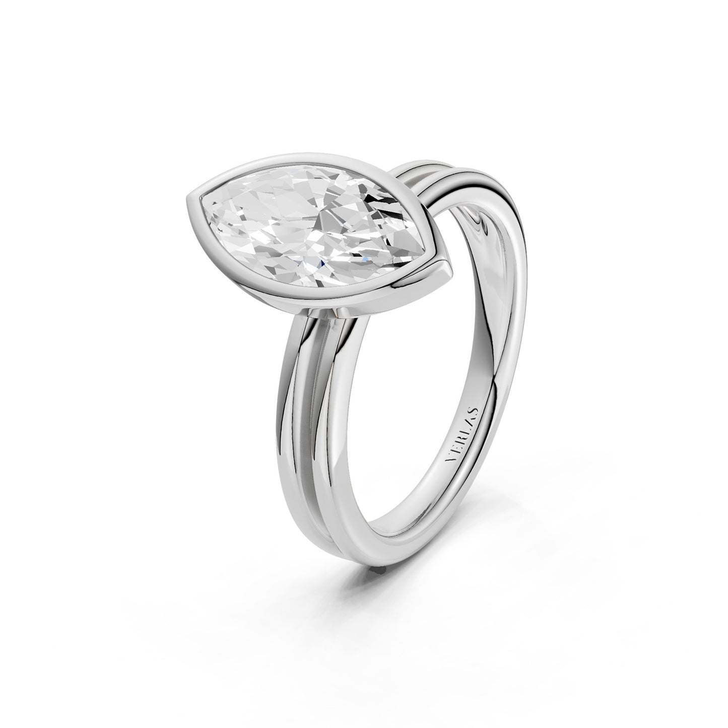 Coupled Marquise Bezel Ring