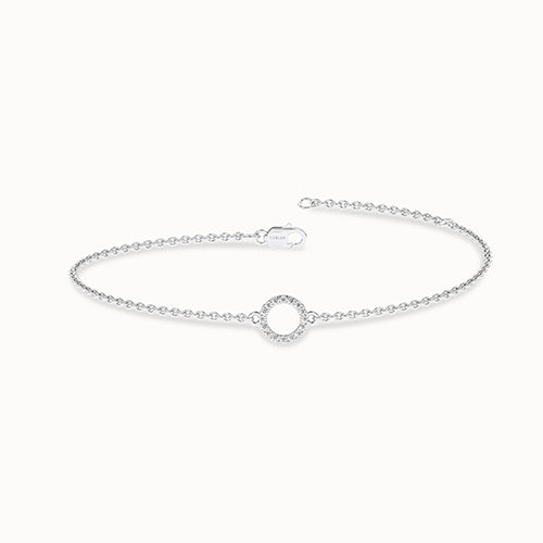 Mini-Circular Silhouette Bracelet white gold