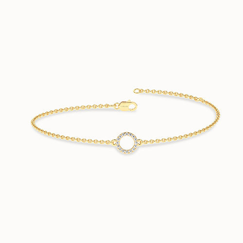 Mini-Circular Silhouette Bracelet yellow gold