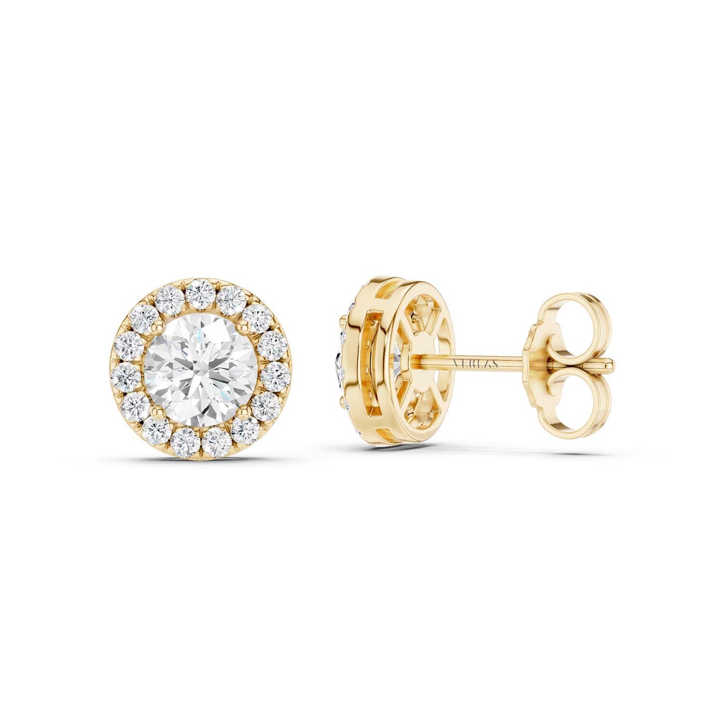 Round Halo Studs