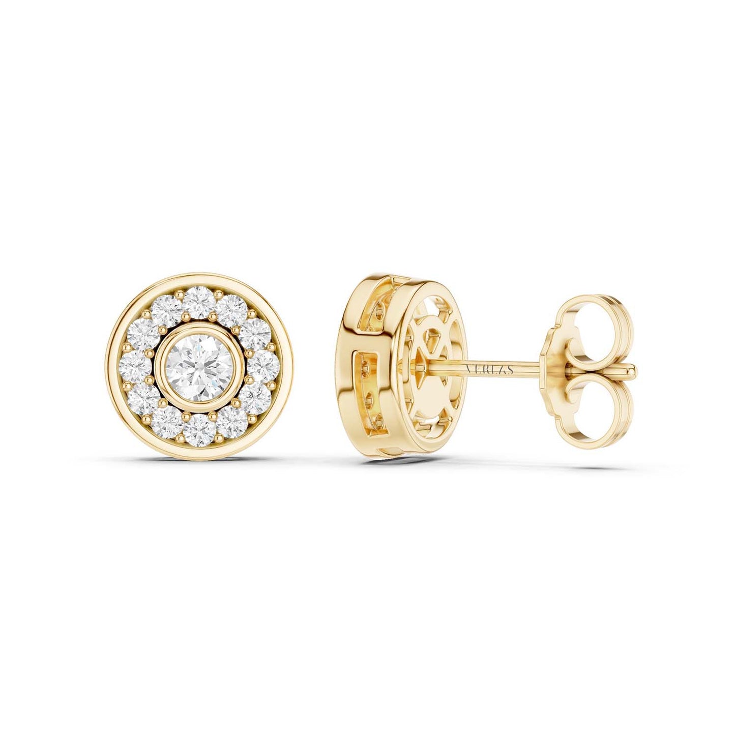Trailing Round Halo Studs
