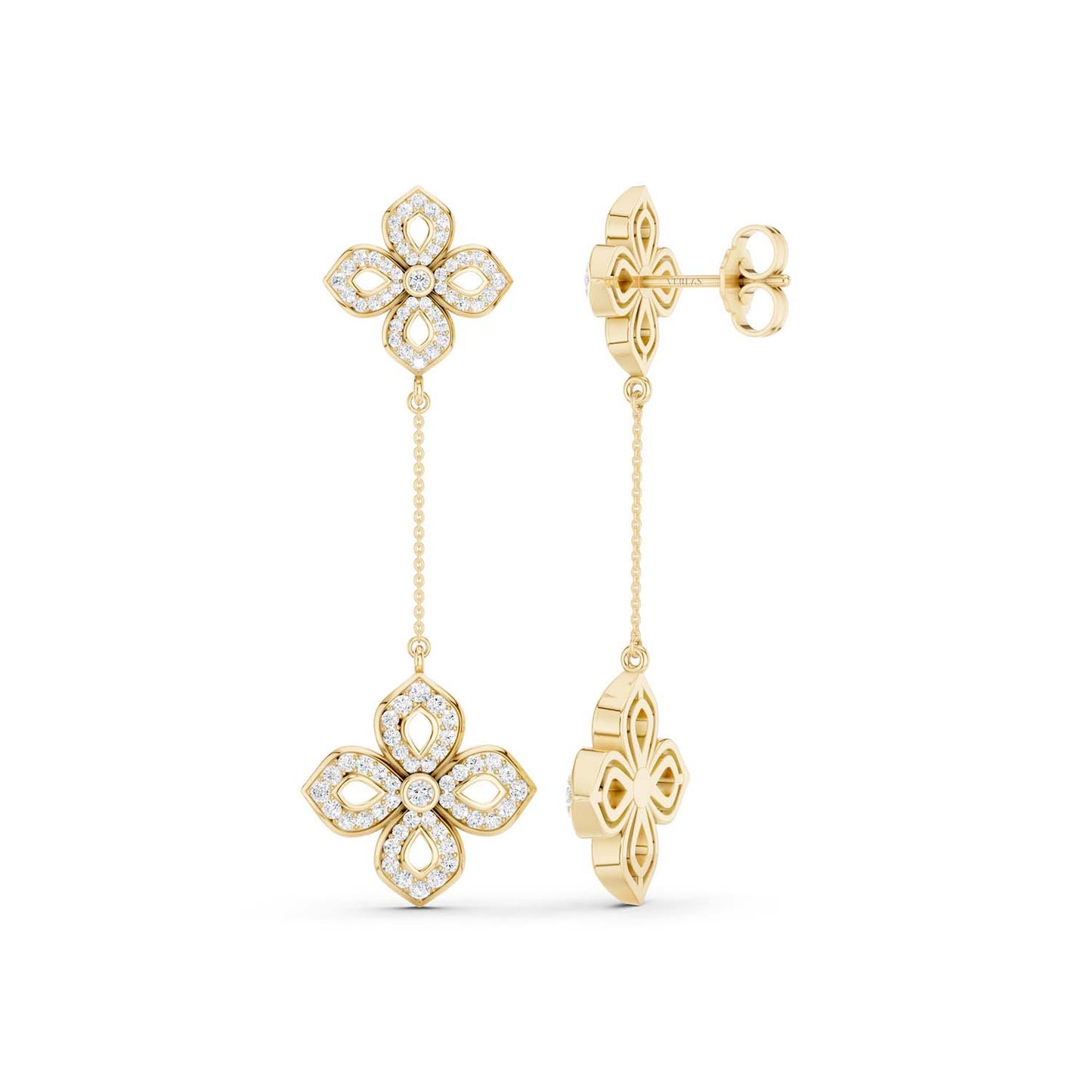 La Fleur Diamond Drop Silhouette Earrings