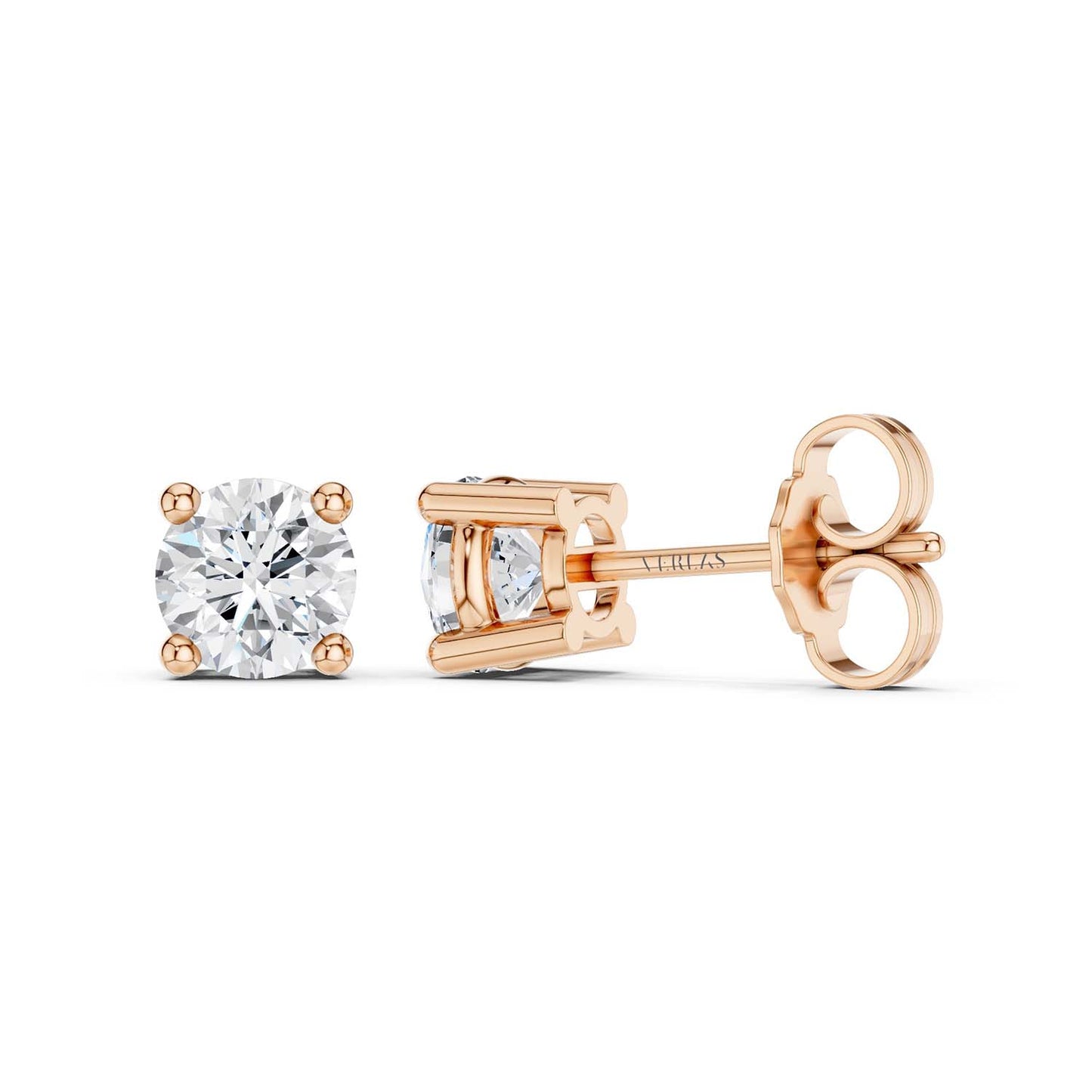 Round Solitaire Studs Medium