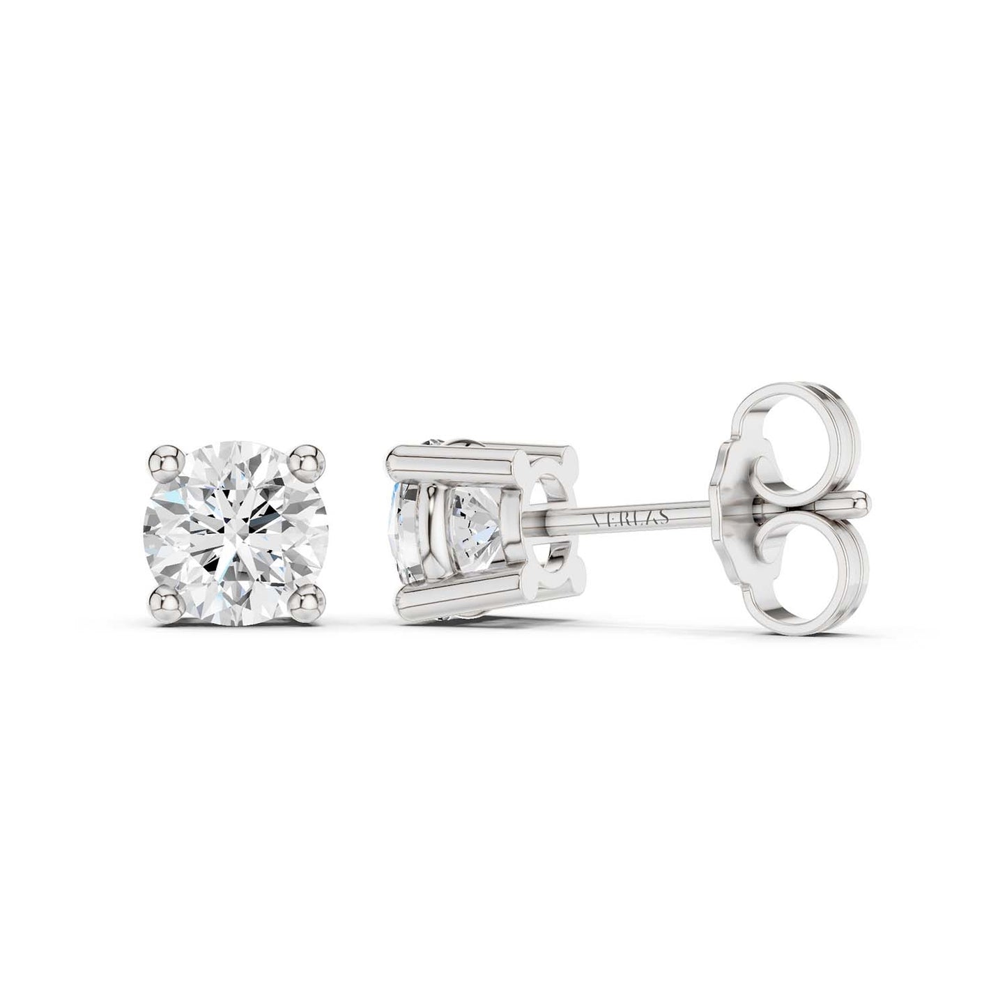 Round Solitaire Studs Medium