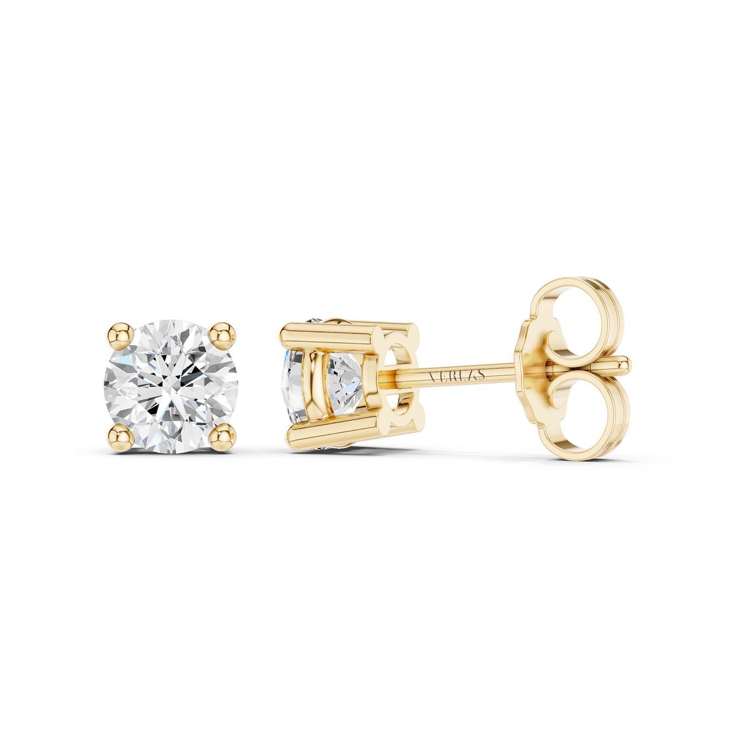 Round Solitaire Studs Medium