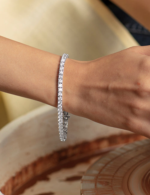 Enchanting Atmos Tennis Bracelet white gold hover