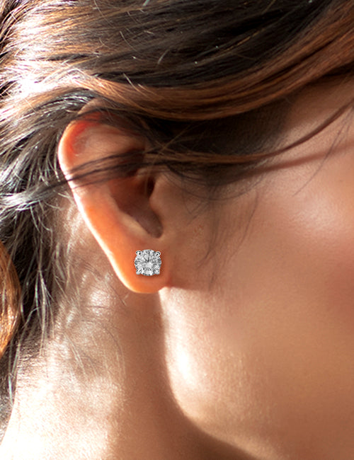 Atmos Solitaire Studs white gold hover