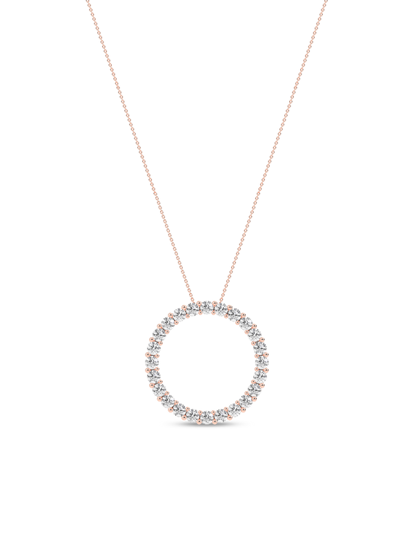 Atmos Circular Silhouette Necklace rose gold