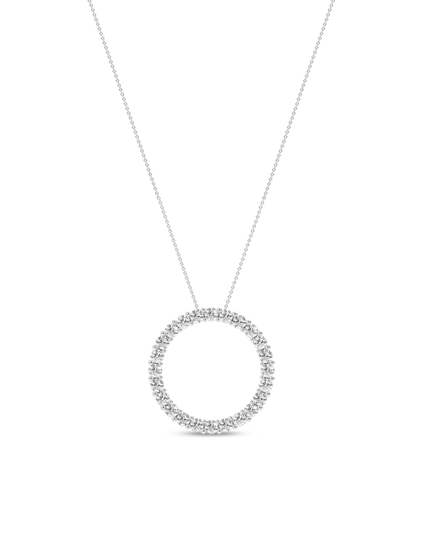 Atmos Circular Silhouette Necklace white gold