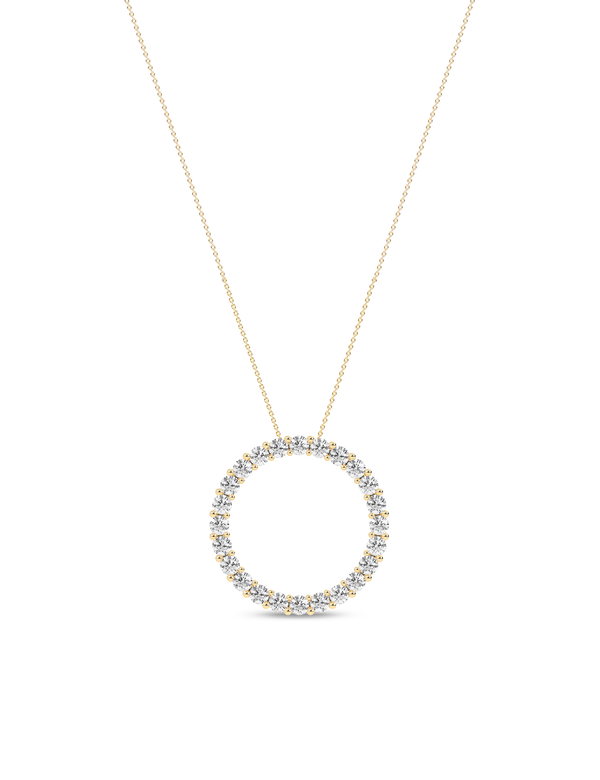 Atmos Circular Silhouette Necklace yellow gold