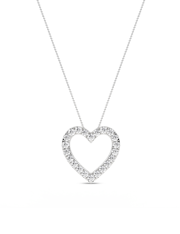 Atmos Heart Silhouette Necklace white gold
