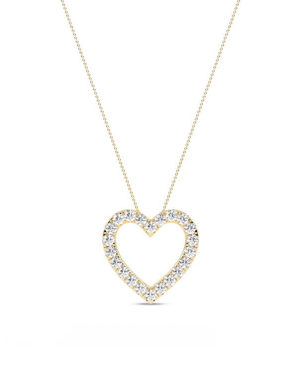 Atmos Heart Silhouette Necklace yellow gold