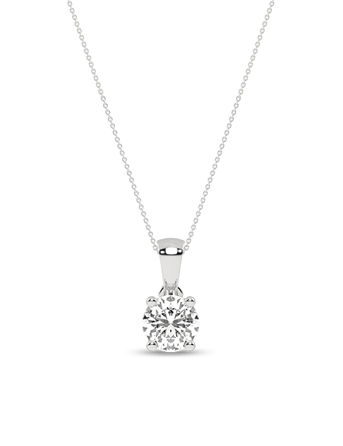 Atmos Round Solitaire Pendant white gold