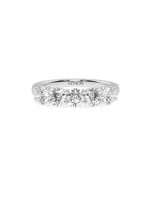 5-Stone Round Atmos Ring white gold