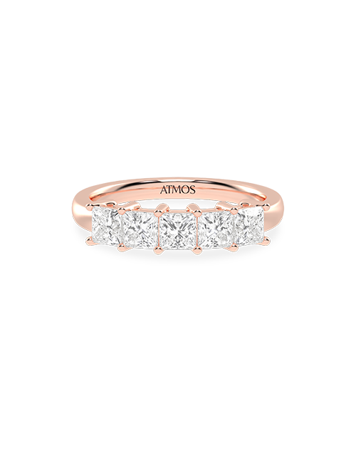 5-Stone Princess Atmos Ring rose gold