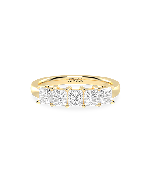 5-Stone Princess Atmos Ring yellow gold
