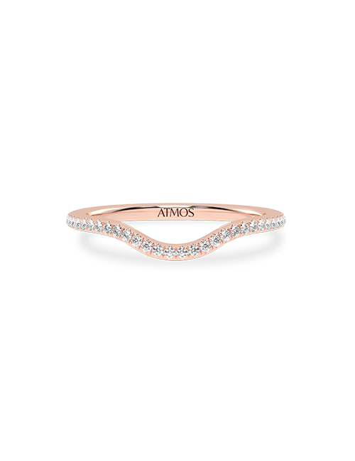 Atmos Chevron Ring rose gold