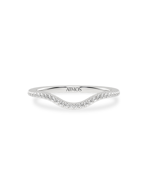 Atmos Chevron Ring white gold