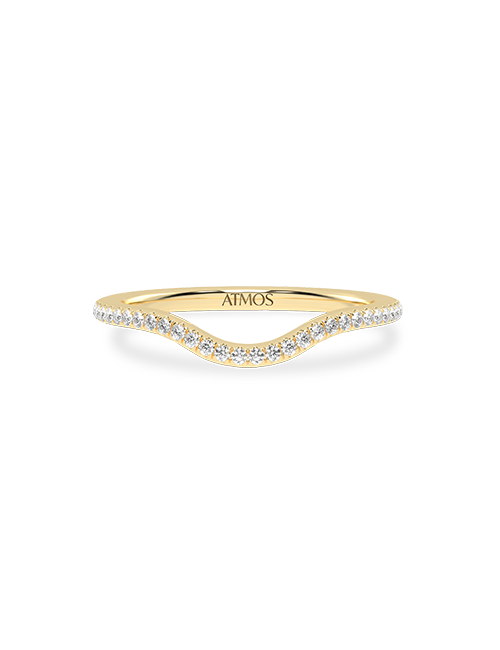 Atmos Chevron Ring yellow gold