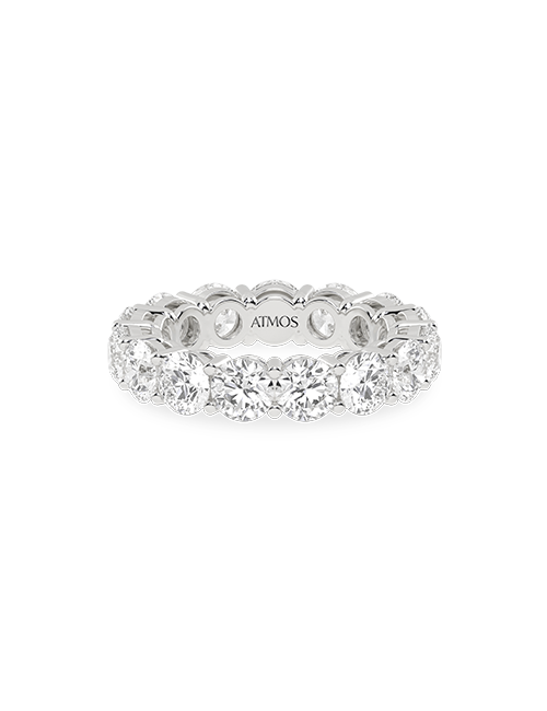 Round Eternity Atmos Band white gold