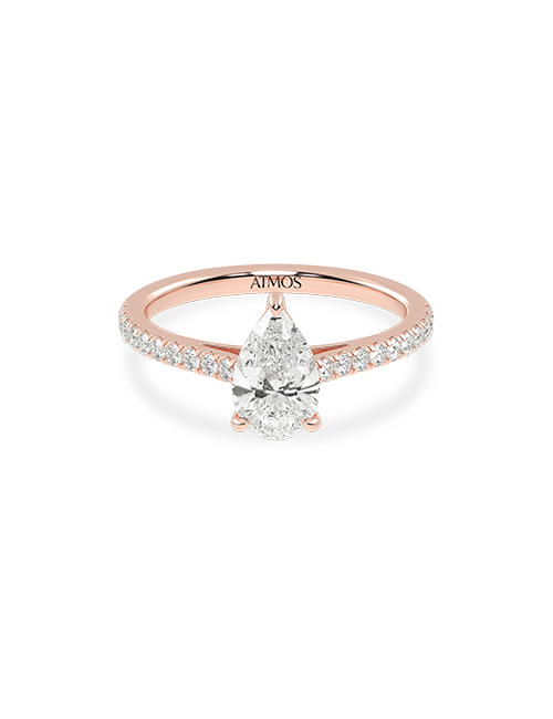 Atmos Signature Dewdrop Ring rose gold