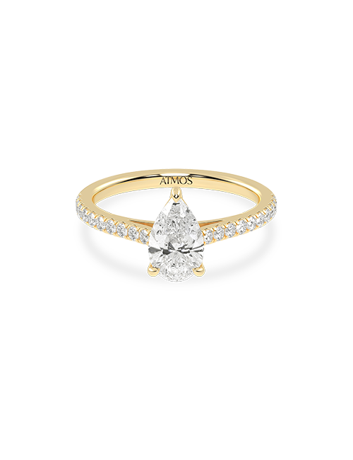 Atmos Signature Dewdrop Ring yellow gold