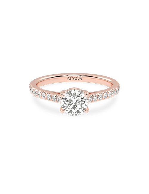 Atmos Signature Round Ring rose gold