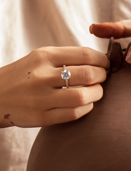Atmos Signature Round Ring rose gold hover