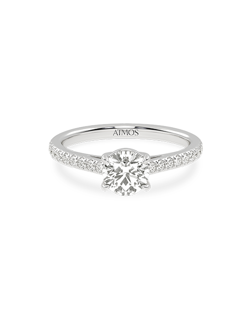 Atmos Signature Round Ring white gold
