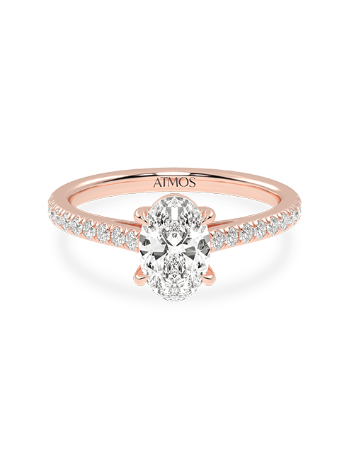 Atmos Signature Ellipse Ring rose gold